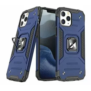 Aizmugurējais vāciņš Wozinsky Apple iPhone 13 Ring Armor Case Kickstand Tough Rugged Cover Blue