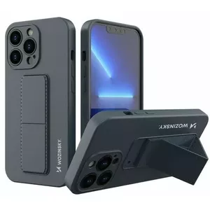 Aizmugurējais vāciņš Wozinsky Apple iPhone 13 Pro Kickstand Case silikona korpuss ar statīvu Navy Blue