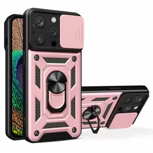 Protective Armor Camshield case by iLike for iPhone 14 Pro Max — Pink