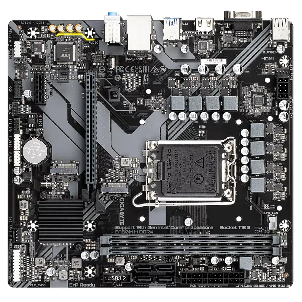 Материнская плата GIGABYTE B760M H, B760 Photo 5