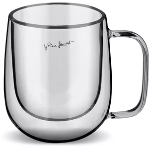 LAMART stainless steel 6-cup coffee set LT 9034 with double-walled 250 ml borosilicate THERMO glasses