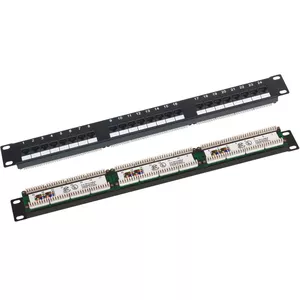 Patch panel A-LAN PK-U5-1 24-port RJ-45 Cat5e 1U steel 483×44×50 mm black
