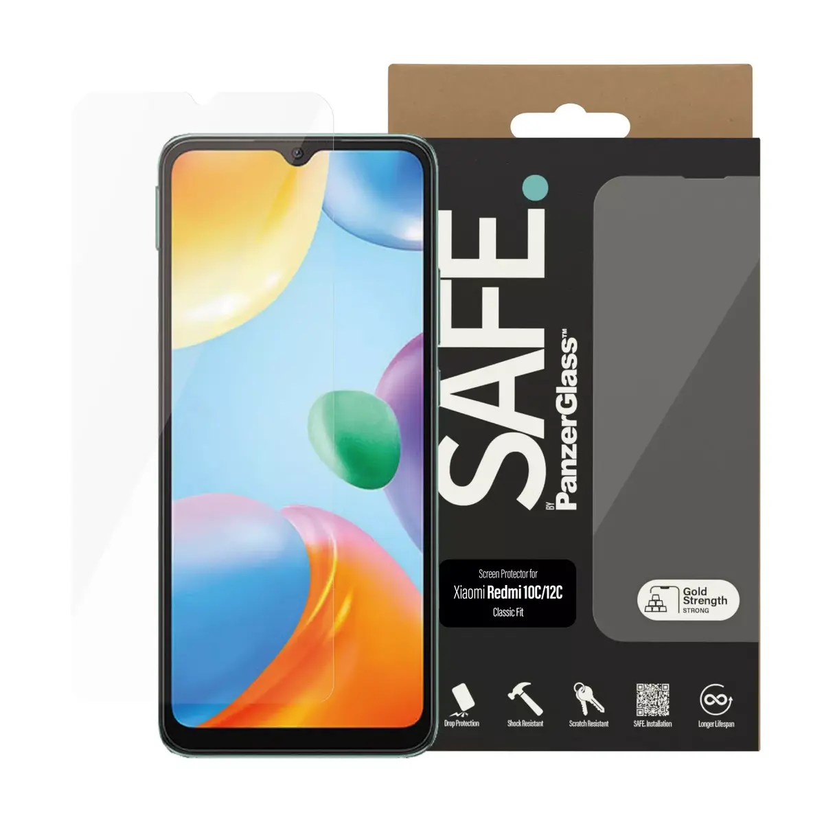 Ekrāna aizsargs PanzerGlass SAFE. by ® Xiaomi Redmi 10C Photo 2