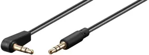 3,5 mm taisna vīriešu–vīriešu audio vads PREMIUMCORD 1,5 m, 90° leņķis