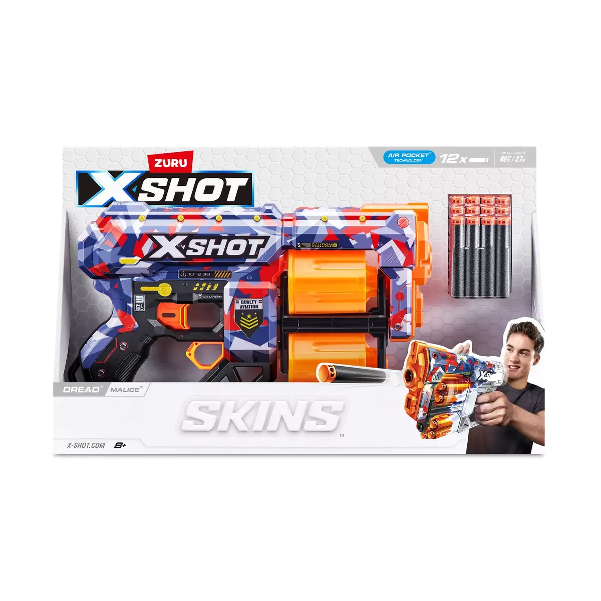 Игрушечный бластер ZURU XSHOT Skins Dread Dart Blaster Photo 3