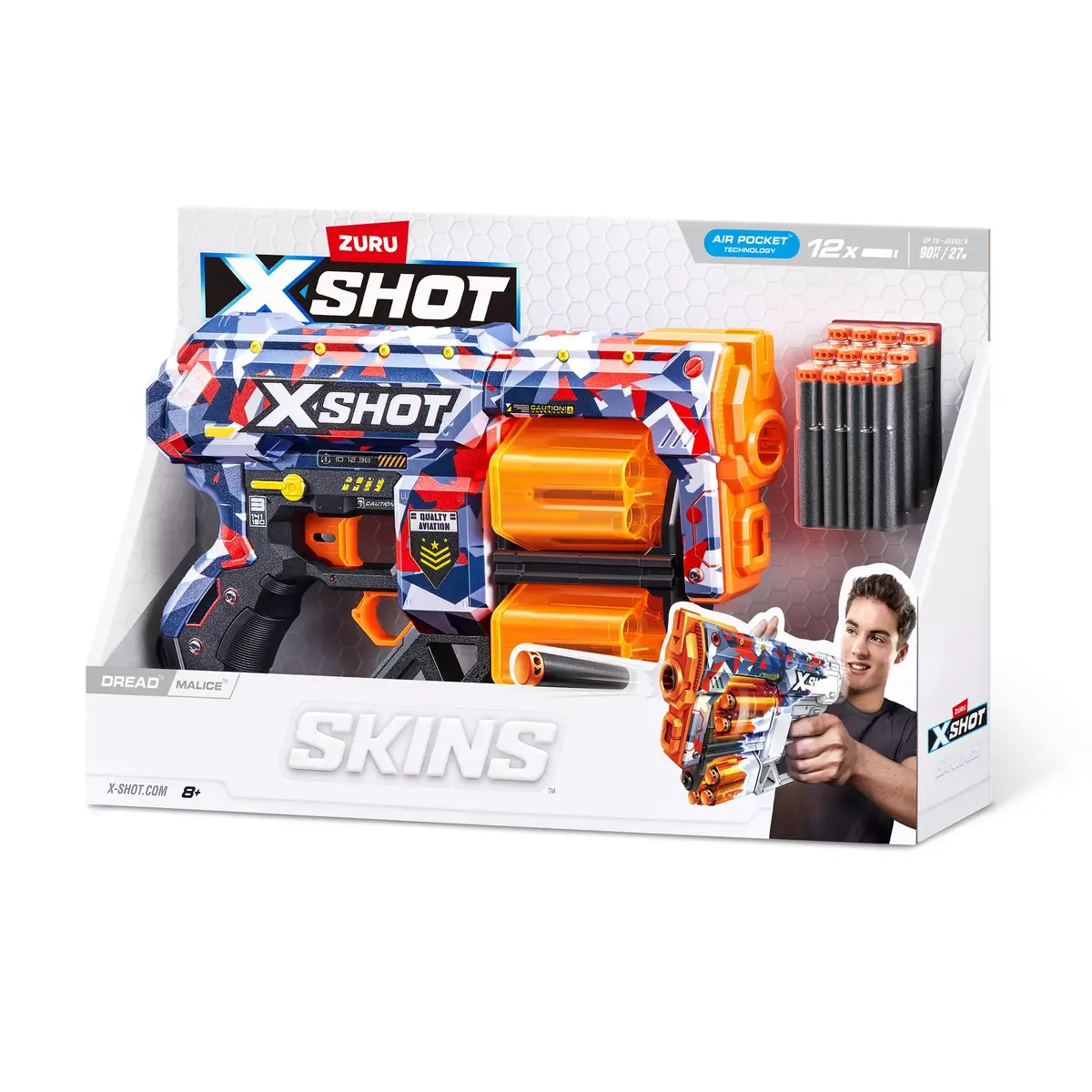 Игрушечный бластер ZURU XSHOT Skins Dread Dart Blaster Photo 4