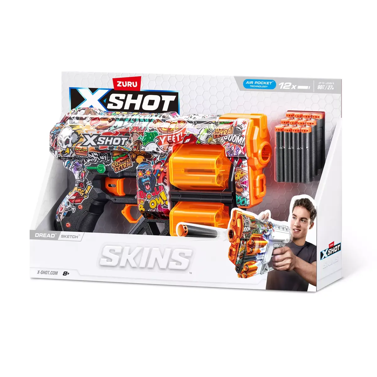 Игрушечный бластер ZURU XSHOT Skins Dread Dart Blaster Photo 10