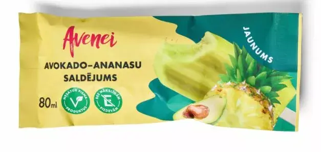 Avenei Avokado un ananāsu saldējums, 450-15728