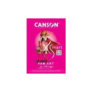 CANSON mācību bloks XS'MART FAN ART, DIN A4, ļoti biezs, balts, gluds, 20 lapas, 250 g/m², - 1 gabals (C32250P001)