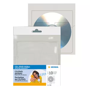 Sleevu maciņš HERMA CD/DVD pockets 129x130 mm 10 pockets