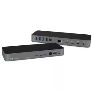 Laptop dock / port replicator OWC OWCTB3DK14PSGG — Wired Thunderbolt 3, 40 Gbit/s, Gigabit Ethernet, SD/MicroSD, 3.5 mm, Grey