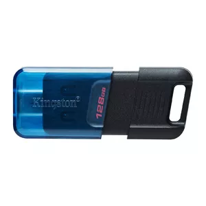 Kingston Technology DataTraveler 80 M USB zibatmiņa 128 GB USB Veids-C 3.2 Gen 1 (3.1 Gen 1) Melns, Zils