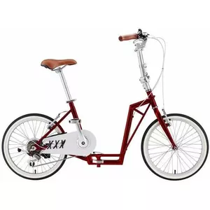 Folding 2-in-1 bike and scooter The-sliders Lite Burgundy Red — compact convertible urban vehicle