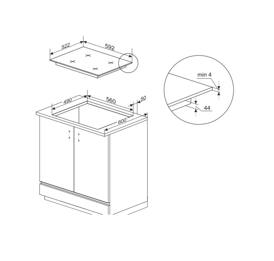 Induction hob AMICA PIH6542PHTSUN Photo 2