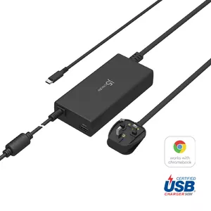 USB-C Super Charger j5 create JUP2290C-FN — 100W PD, UK plug, 1.2 m cable, black