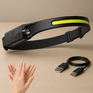 Налобный фонарь Riff HD1 2в1 IPX4 350 лм с датчиком движения, перезаряжаемый/USB, черный