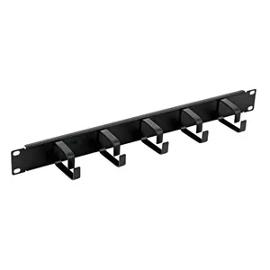 Techly Paneļu grometi 5 gredzeni bez caurumiem 1U melns I-CASE CABLE-BK5 Racks 1U 19"