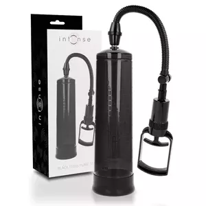 Penis pump INTENSE PUMP — model PUMP 01, transparent cylinder, manual vacuum pump, secure seal