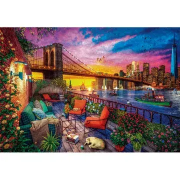 Puzlē Clementoni Manhattan Balcony Sunset 3000 Photo 2