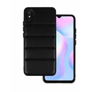 iLike 3D vāciņš priekš Xiaomi Redmi 9A — melns ādas korpuss