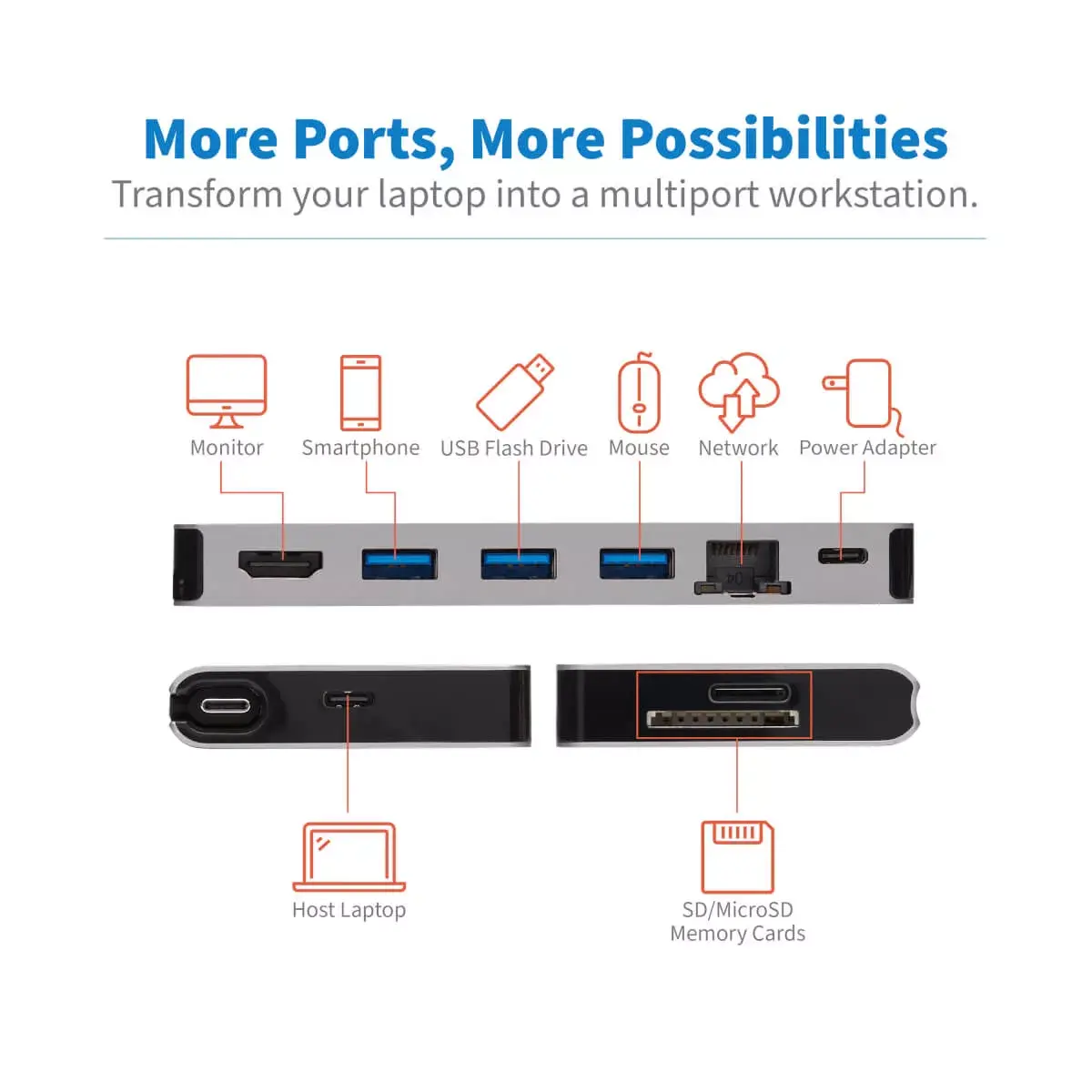 USB-C Док Tripp Lite U442-DOCK5D-GY Photo 6