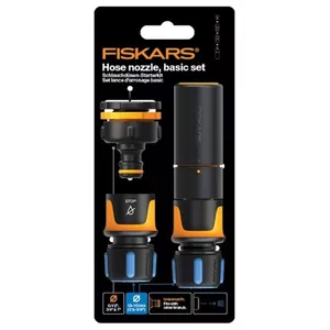 Соединитель для шланга Fiskars 1027091 Черный Синий Оранжевый 3 шт