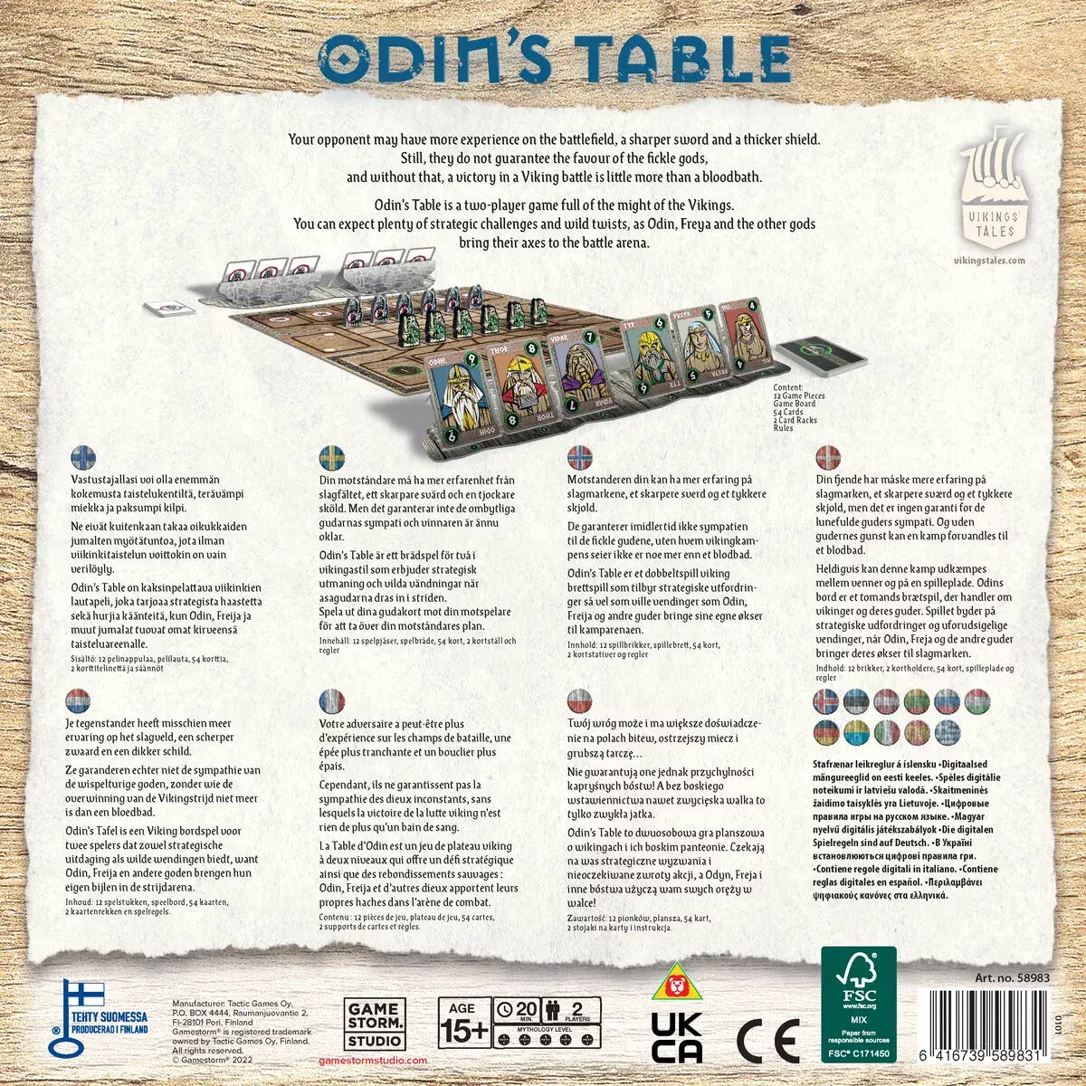 Galda spēle Tactic Gamestorm Vikings’ Tales Odin’s Table Photo 5