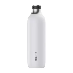 Carbonating bottle BRITA 1046738 for soda makers, stainless steel, 650 ml, 77 mm Ø, 278 mm height