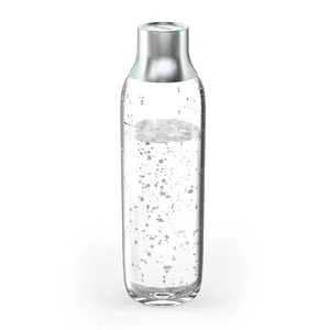 Carbonating bottle BRITA 118426 – 1 L glass bottle with stainless steel cap, 287 mm height, pack of 2