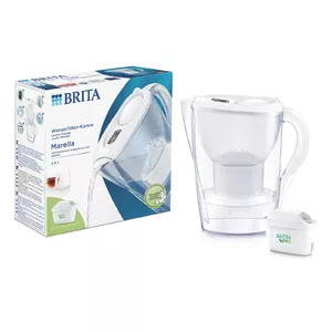 Ūdens filtra krūze Brita Marella 2.4 L Caurspīdīga Balta