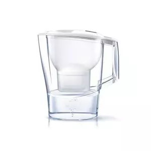 Ūdens filtra krūka BRITA Aluna caurspīdīga balta — 2,4 l kopējais / 1,4 l filtrētais, MAXTRA, piemērota trauku mazgājamajai mašīnai