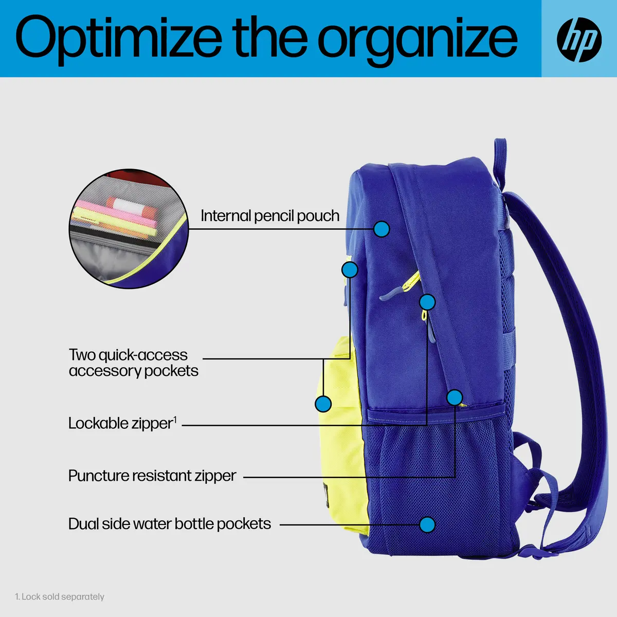 HP Campus Blue mugursoma 15.6 klēpjdatoriem Photo 4
