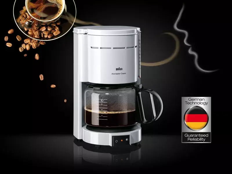 Кофеварка Braun 10 чашек KF 47/1 WH Photo 2