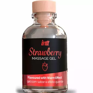 Massage gel INTT MASSAGE & ORAL SEX D-234920 Hot Effect Strawberry flavor, warming intimate massage gel