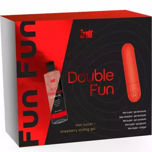 INTT RELEASES Набор Double Fun D-234898 с вибро-пулей и клубничным массажным гелем