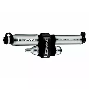 Ручной насос Lezyne Pressure Drive CFH HP 120psi с металлическим шлангом CO2 и одним баллоном 16g, графитовый