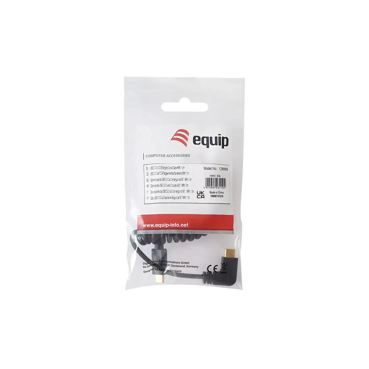 Кабель Equip USB 2.0 C to C 90° угловой Photo 5