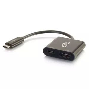 C2G USB C to HDMI Adapter Power Delivery 3840x2160 Black