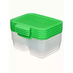 Sistema 59165 food storage container Rectangular 0.87 L Green, Transparent 5 pc(s)