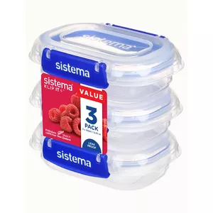 Sistema 881523 емкость для хранения еды Прямоугольный Контейнер 0,18 L Прозрачный 3 шт