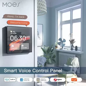 MOES панель управления умным домом TUYA с LCD, Wi‑Fi и встроенным ZigBee, поддержка Amazon Alexa