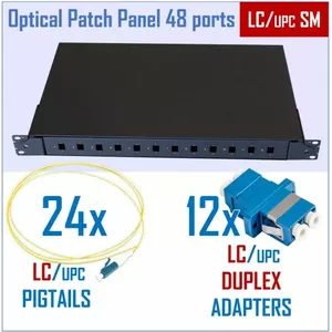 Patch panel set 19" 24-port LC/UPC singlemode FO-PP-24xLC/U-SM-S