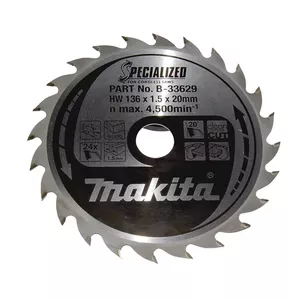 Пила дисковая Makita B-33629 13.6 см Отверстие 2 см Толщина 1 мм