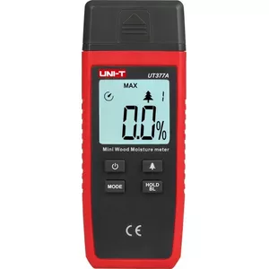Wood Moisture Meter Unit UT377A — handheld wood moisture tester, pin-type readings