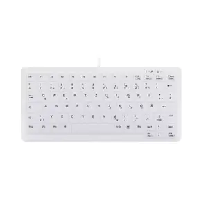 Wired USB Keyboard Cherry AK-C4110 AZERTY White — straight style, medical recommended