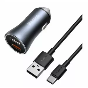 Мобильное зарядное устройство автомобильное Baseus TZCCJD-A0G 40W Темно-серый
