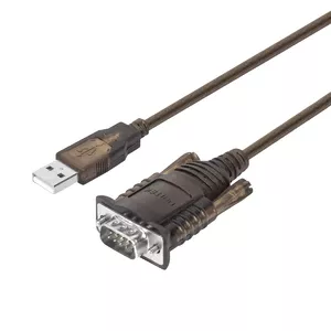 UNITEK Y-108 seriālais kabelis Melns USB Type-A DB-9