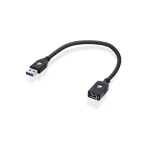 iogear G2LU3AMF USB kabelis USB 3.2 Gen 1 (3.1 Gen 1) 0,3 m USB A Melns