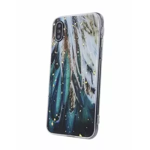 Protective phone case iLike for Samsung Galaxy A14 4G/5G — Gold Glam feather design