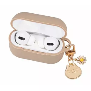 Protective case for AirPods Pro 2 iLike carmel with pendant – soft shell cover with keyring